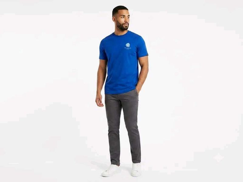 Ted Baker iiMqen's Royal Blue Graphic T-Shirt