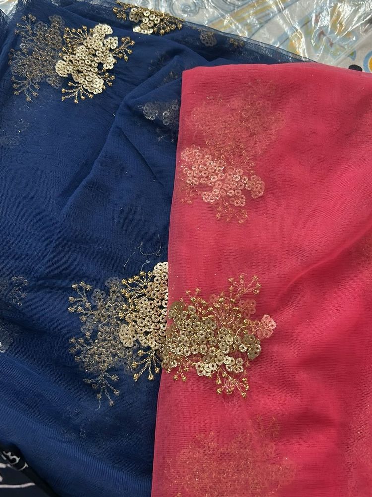 Embroidered Net febric 2 peices