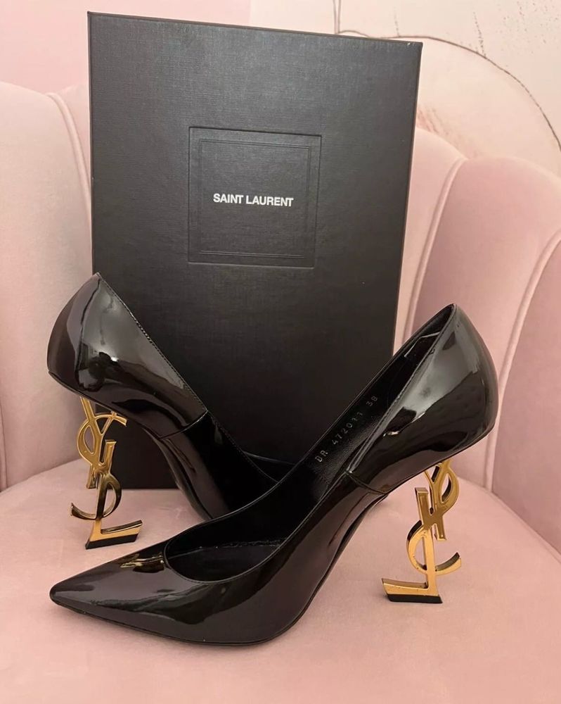 Saint Laurent Black Patent Heels👠
