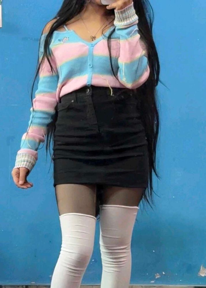 Striped Knit Cardigan