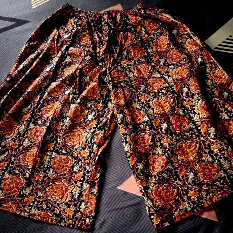 New Bohemian half  Palazzo Pants pure cotton
