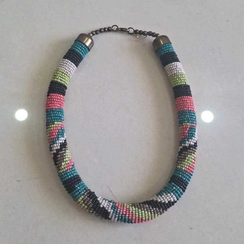 Boho Beaded Statement Necklace
