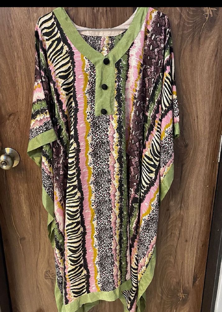 Colorful Print Kaftan Top