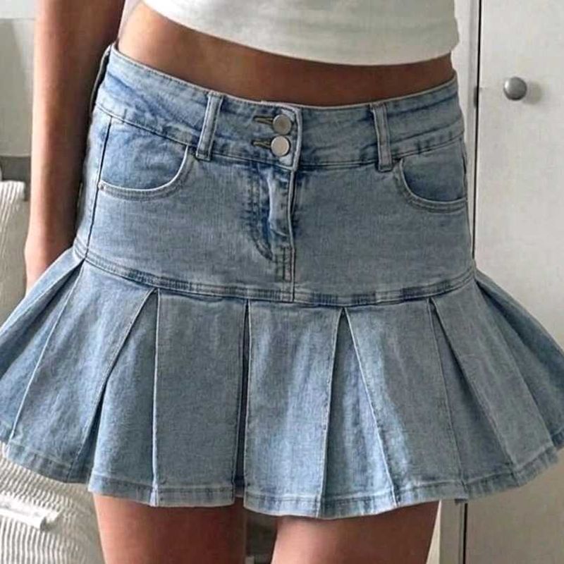 y2k denim skirt