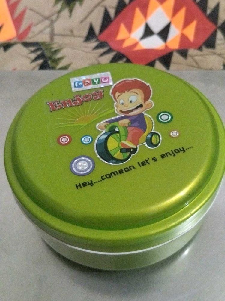 Cute Green Kids Tiffin Box(not used)