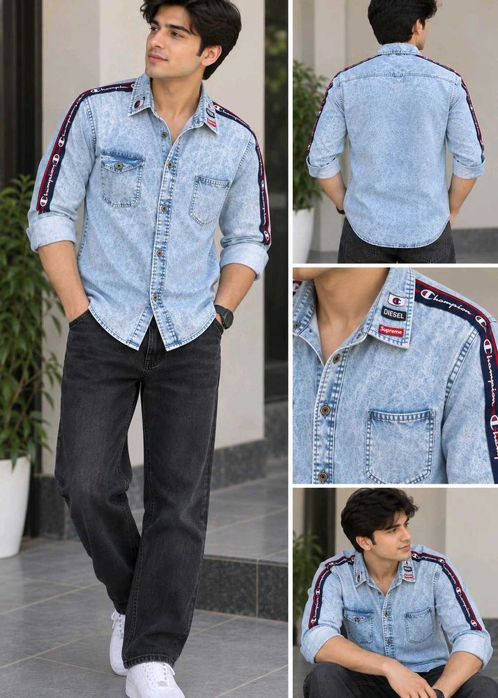 Acid Wash Denim Shirt