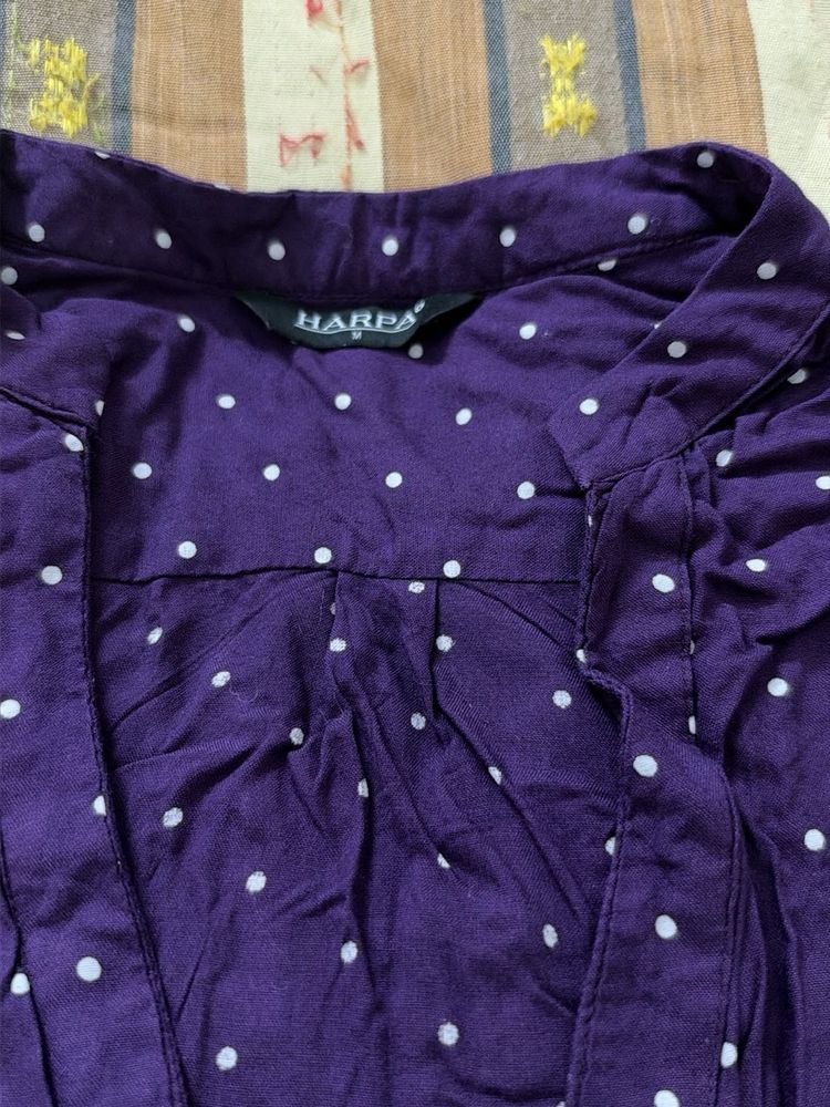 Purple Polka Dot top