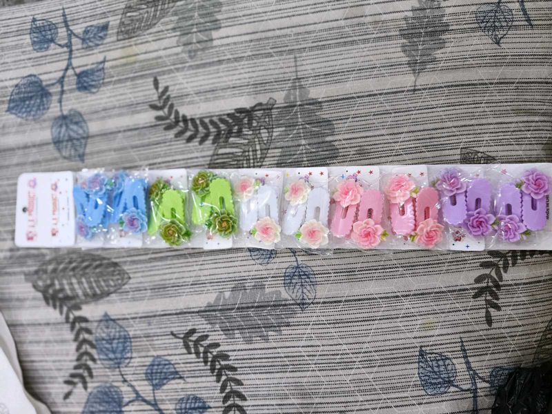 Cute Floral Hair Clips Set