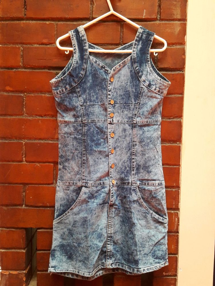 Flash Sale !!  Denim One piece (Dark Blue)