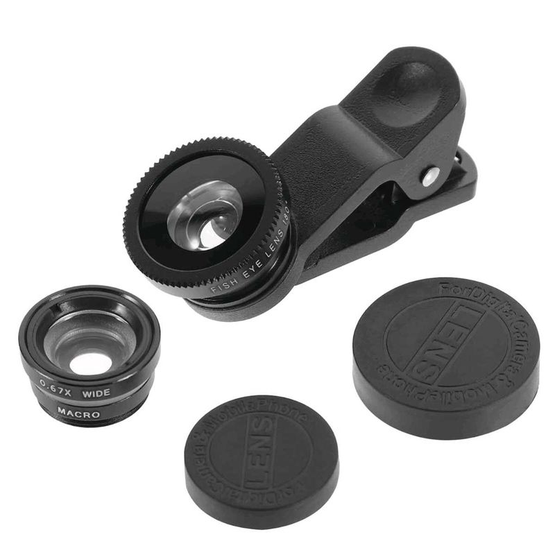3 in 1 Phone Camera Lens Kit, Fisheye 180 Degree