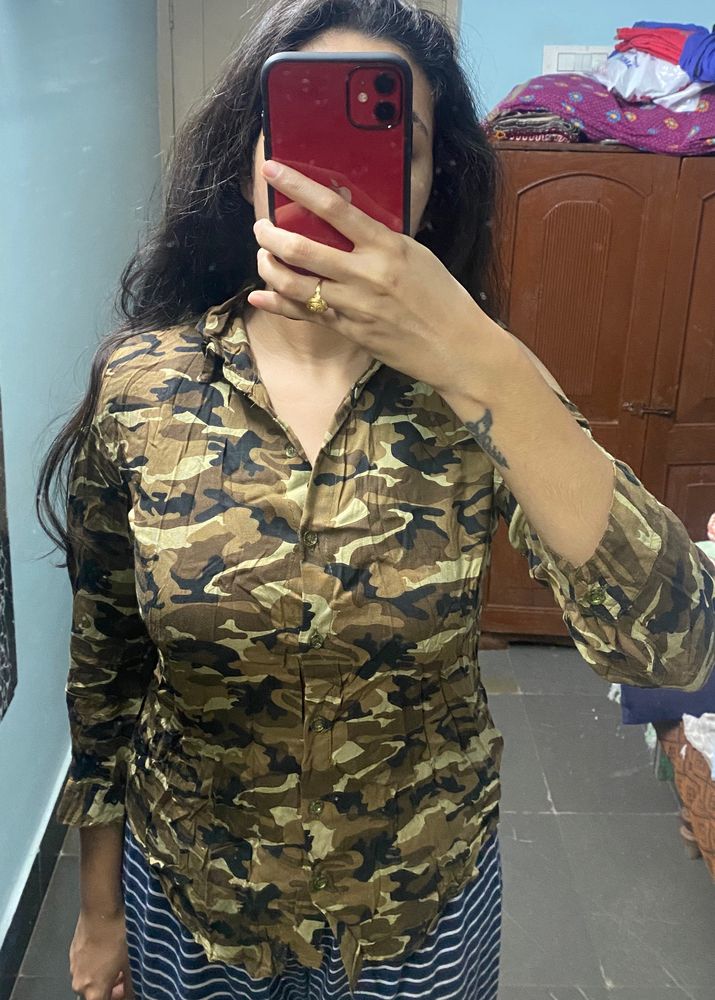 shirt with cold shoulder