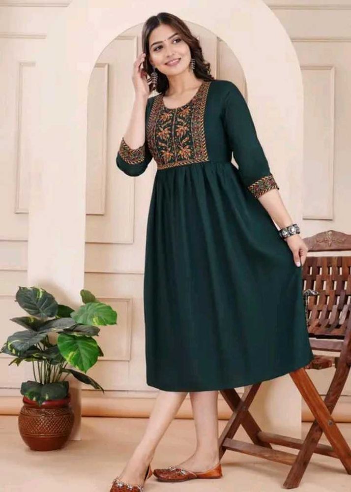 Brand New TealGreen Kurti with Red Legging