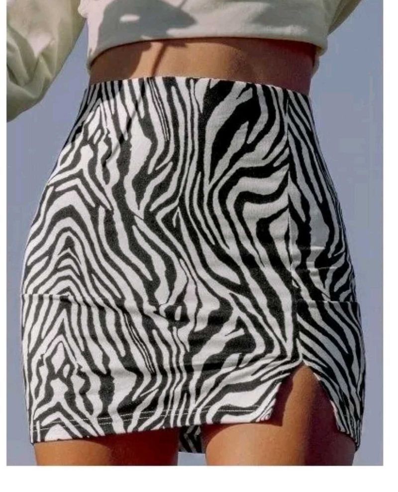 Zebra Print Mini Skirt (FIX RATE)
