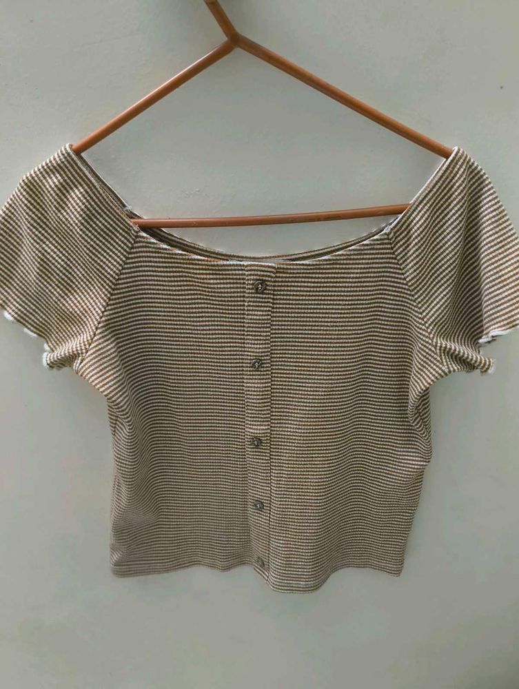 Stripped knit top