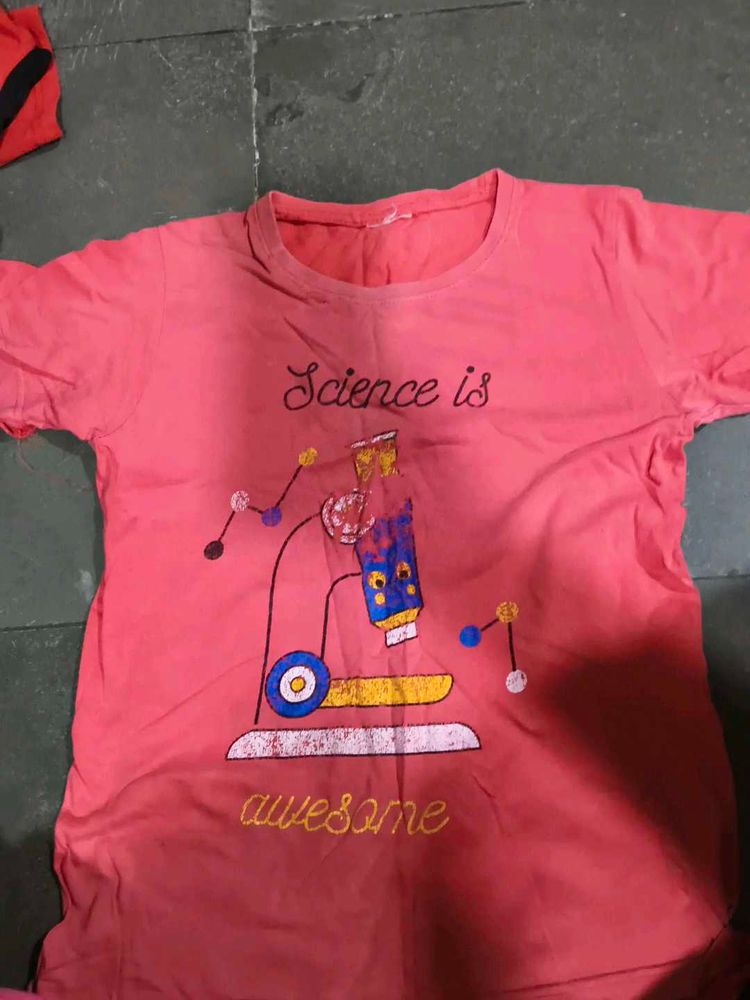 Pink "Science is Awesome" T-Shirt 28 size
