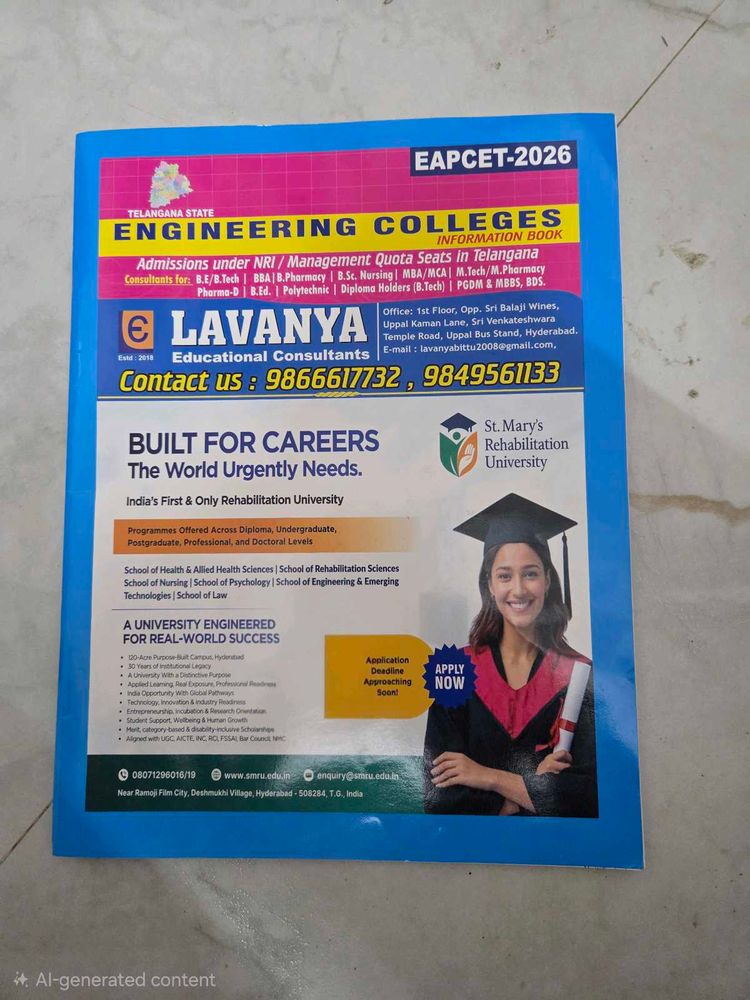 EAPCET-2026 Engineering Colleges Information Book