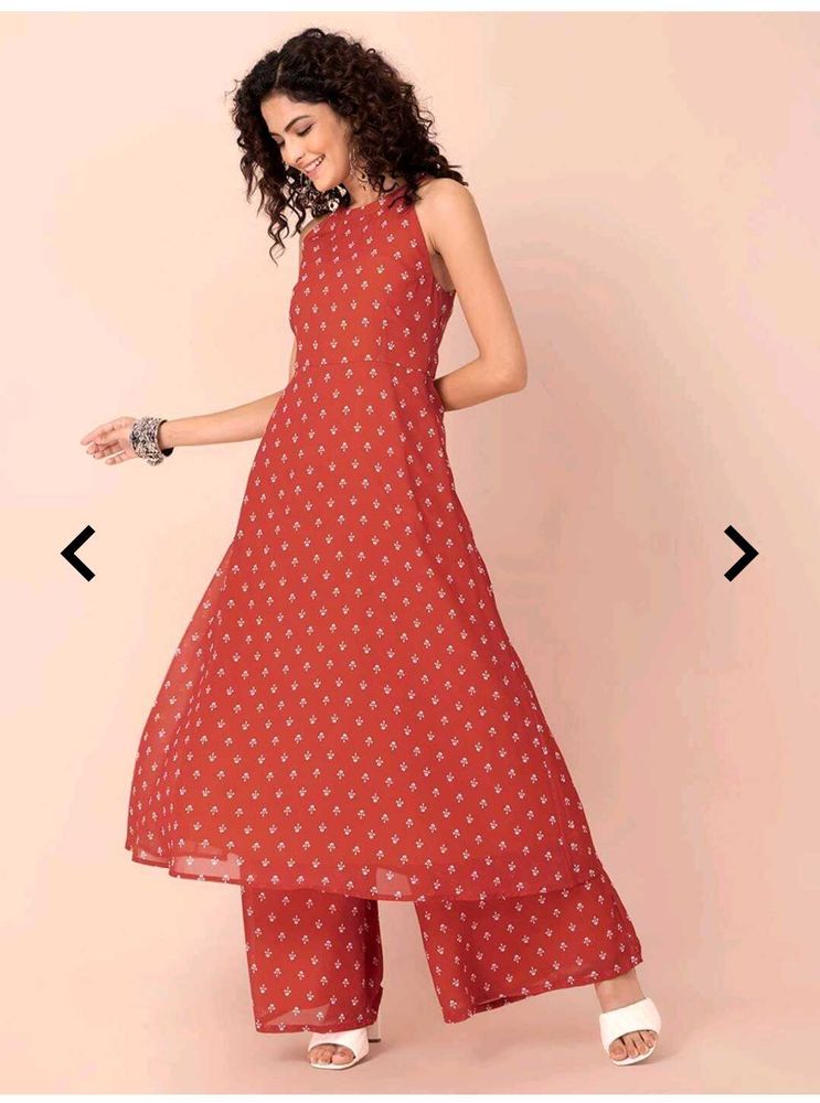 Indya Orange Bandhani Set