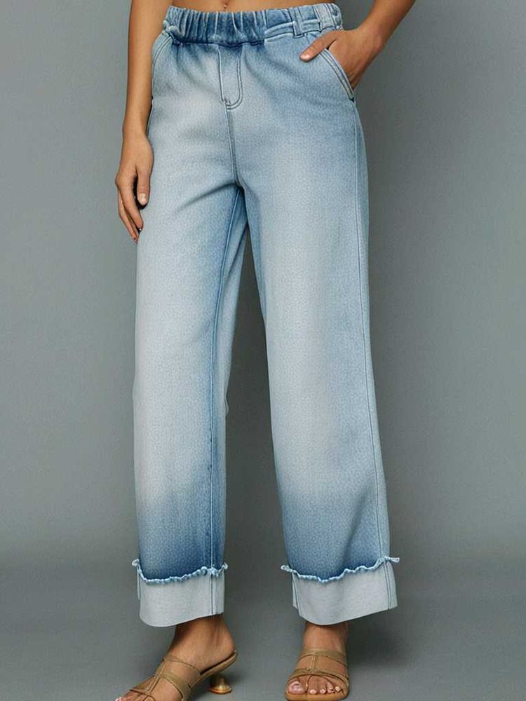 Imported Washed Light Blue Jeans