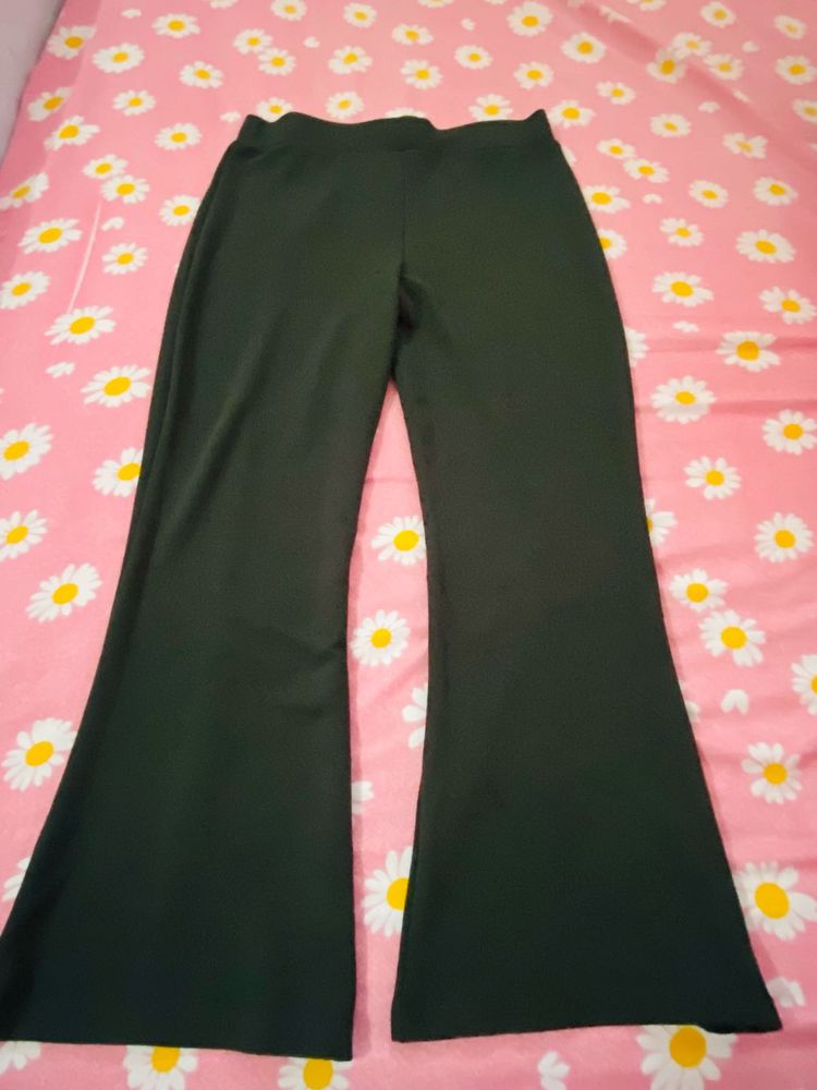 Dark Green Flared Pants