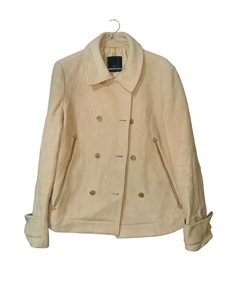 Women's Cream Double-Breasted Jacket