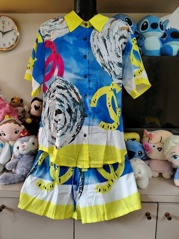 Stylish Printed Shirt and Shorts Set