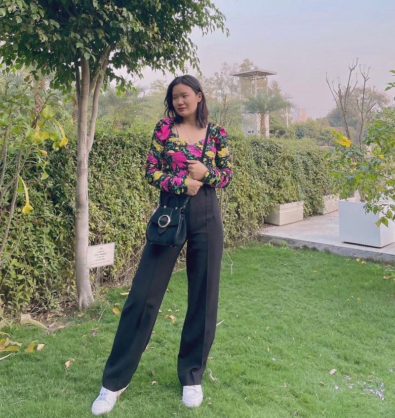 ZARA Floral Crop Top