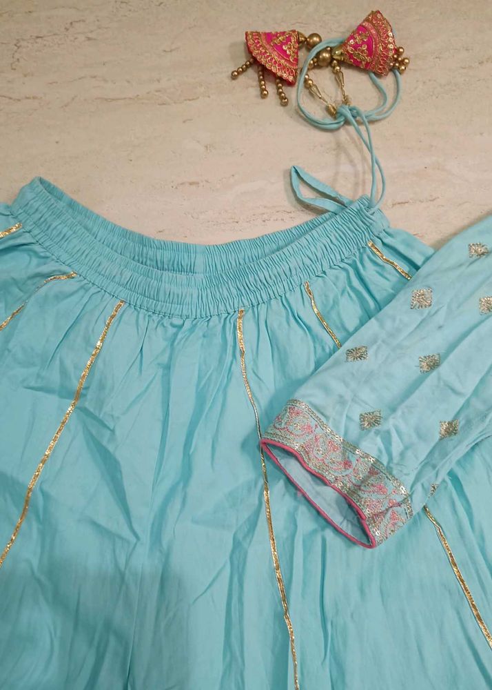 Blue Sharara Suit Set | Anarkali Kurti +
