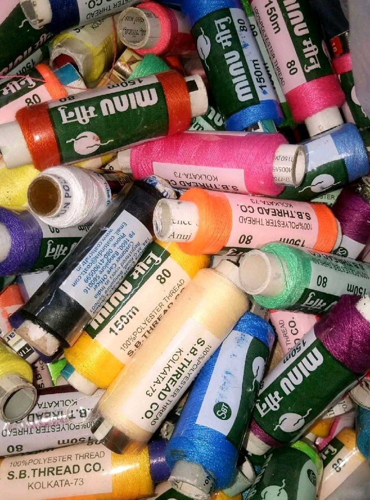 Assorted Colorful Sewing Threads