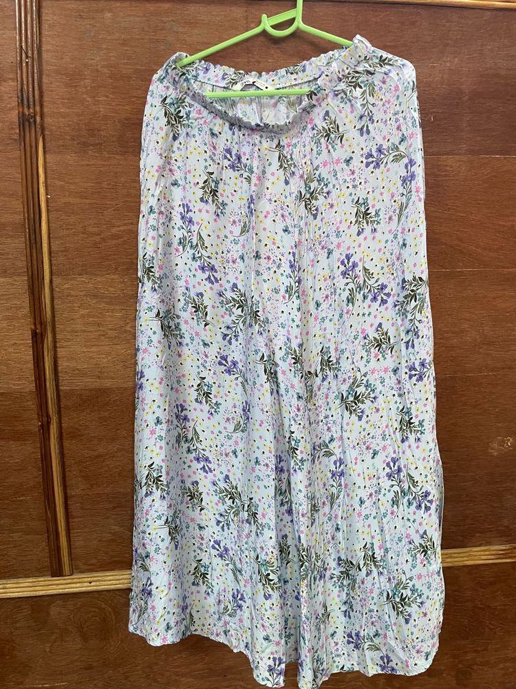 Light Blue Floral skirt