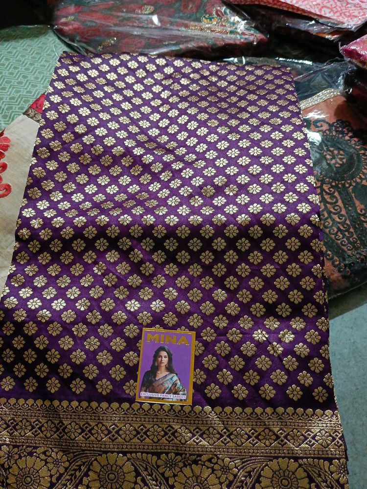 Vibrant Purple Silk Saree