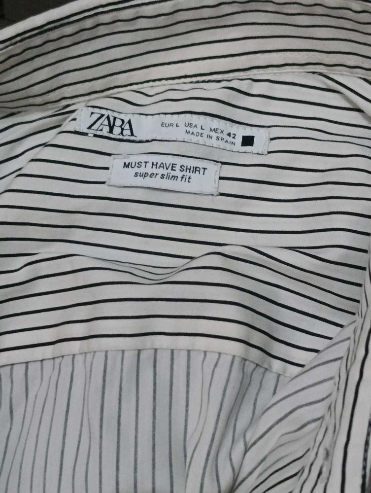 Zara Striped Slim Fit Shirt