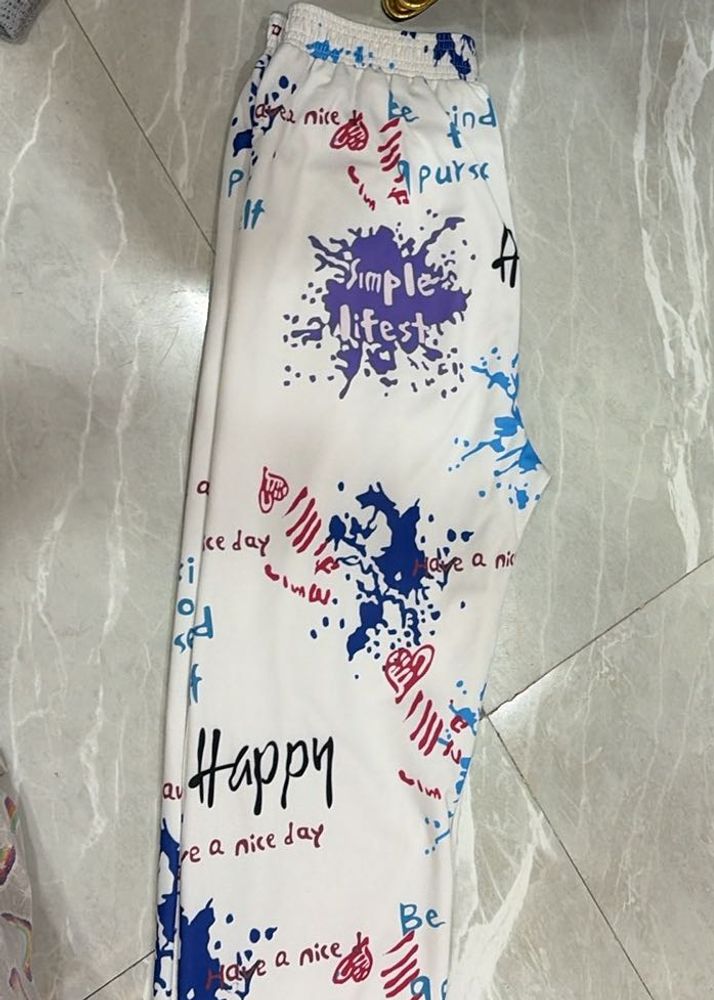 Graphic Print Casual Pants