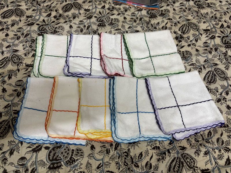 New Vintage  Handkerchiefs - Set of 9