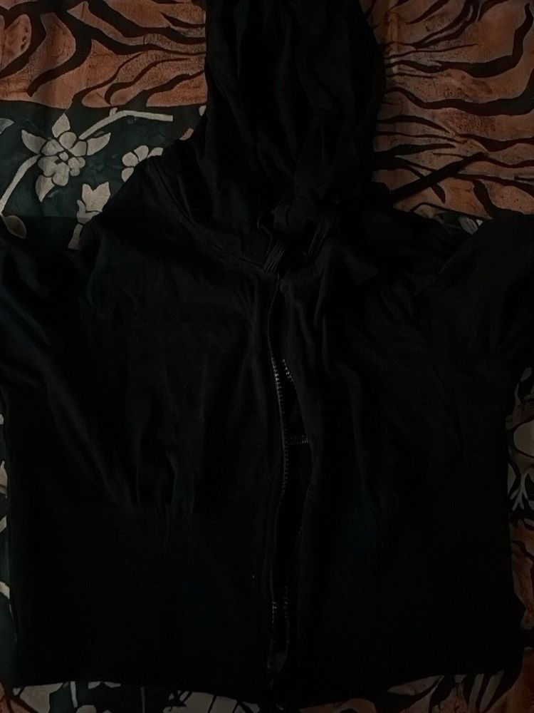 Black Zip-Up Hoodie