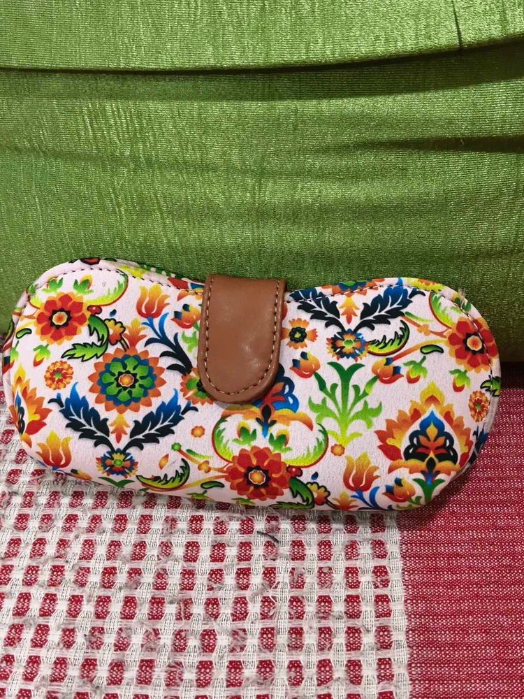 Boho Floral Print Glasses Case