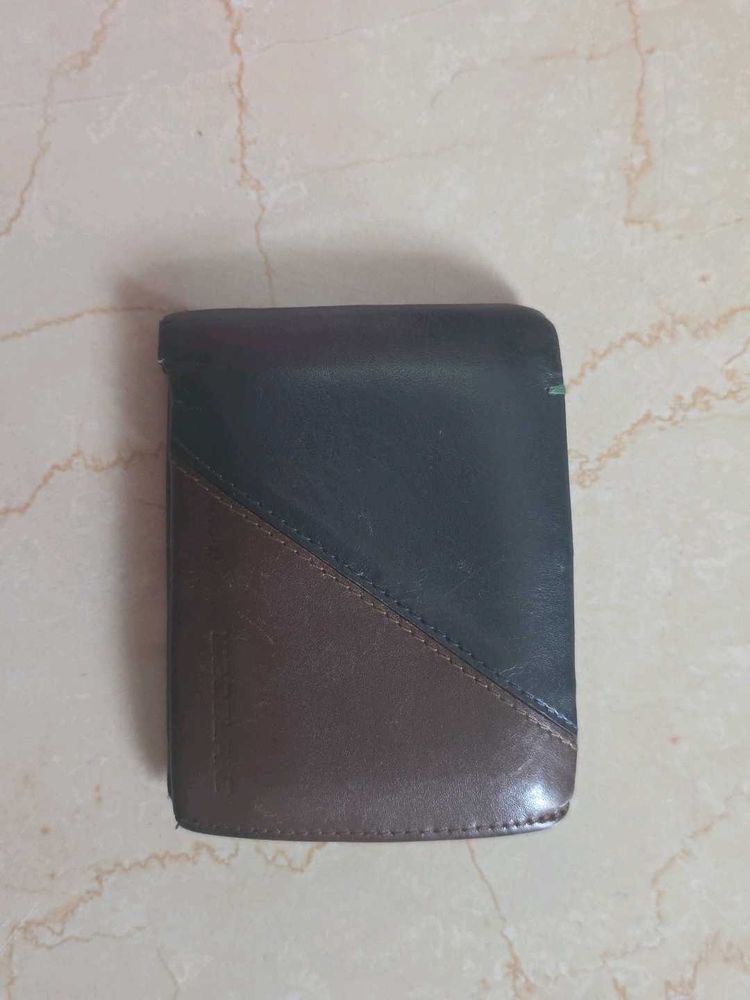 Two-Tone Leather Bifold Wallet
