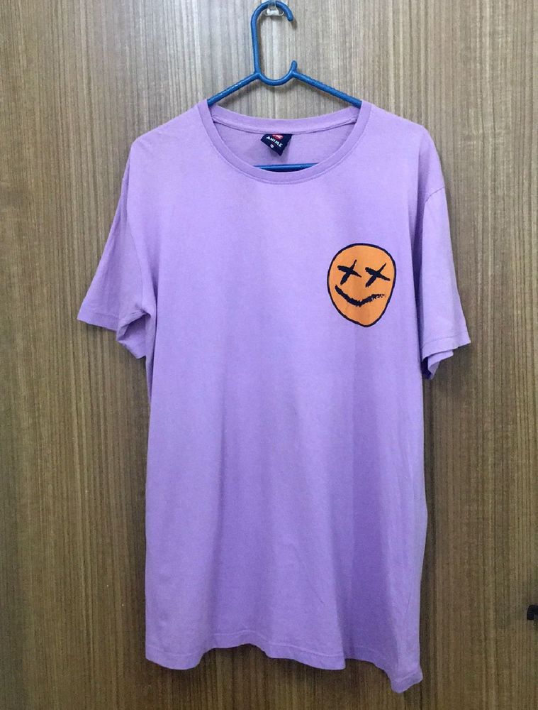 Lavender Smiley Face T-Shirt