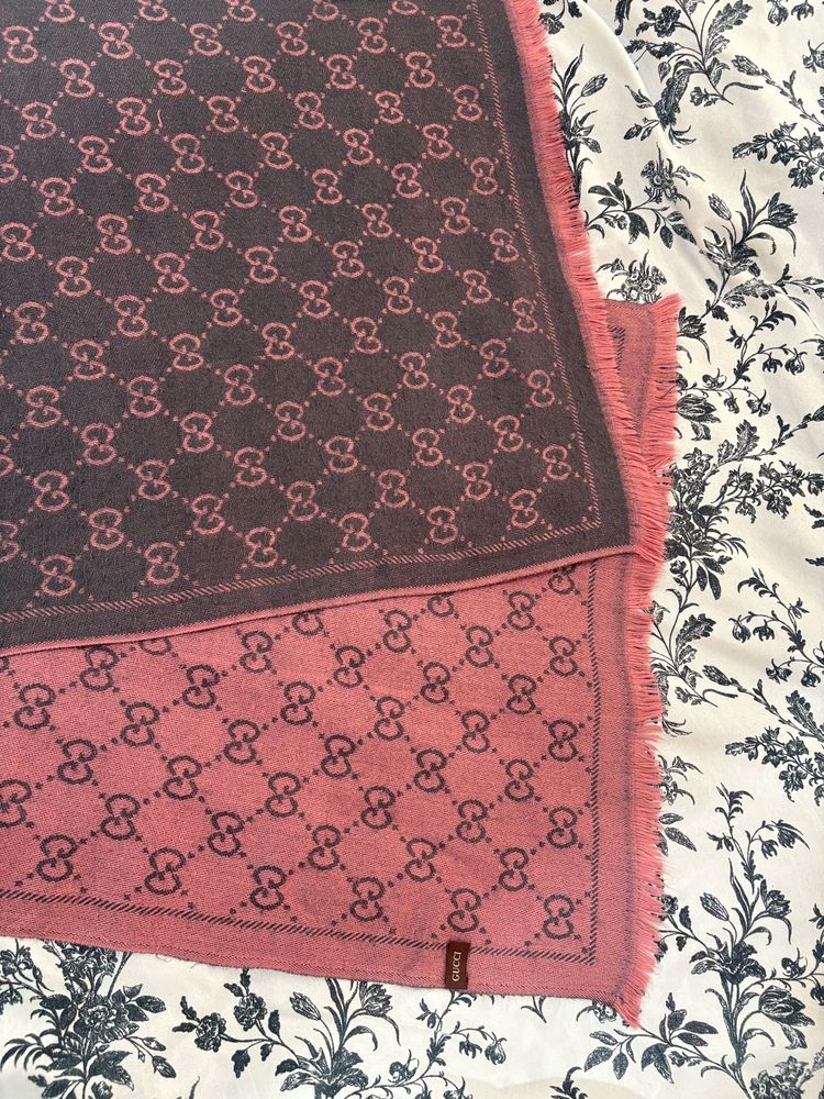 Designer Gucci Monogram reversible Shawl