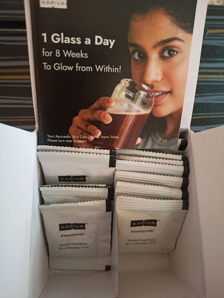 Kapiva Skin Food Glow Mix (For Glowing And Radiant Skin), 15 Sachets Are Available, It Is Best To Drink At Evening With Glass Of Water Please Check Instructions