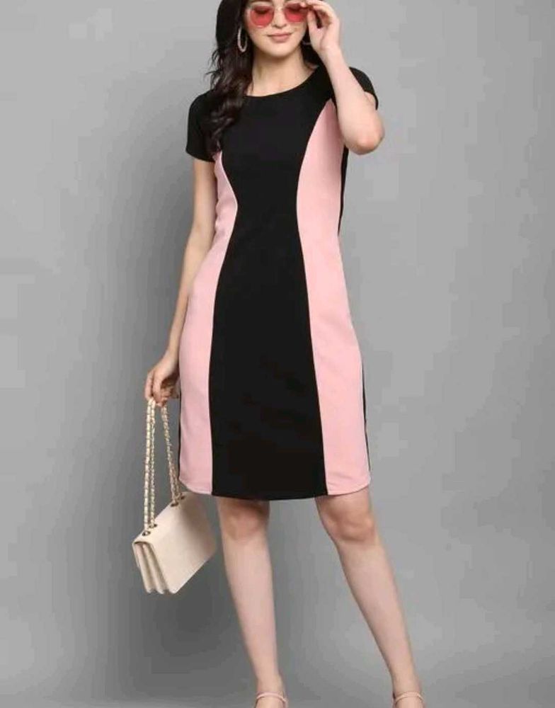 Chic Color Block Mini Bodycon Dress