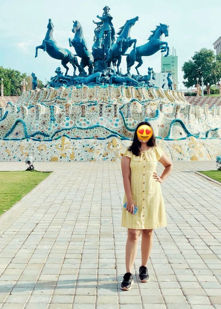 Yellow Button-Down Dress
