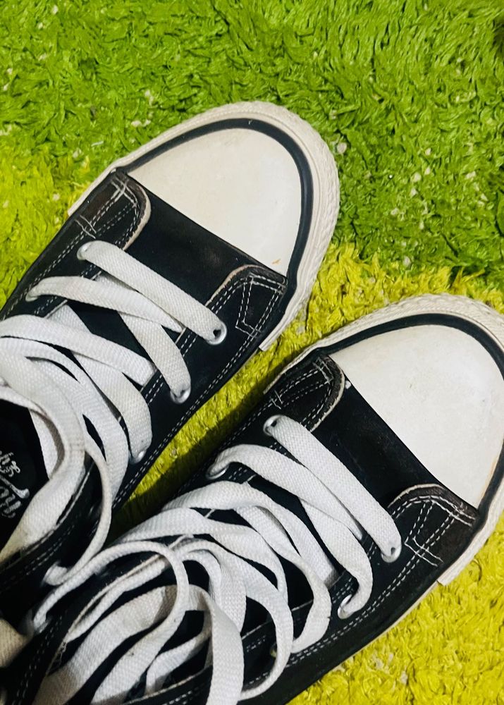 Classic Black &amp; White Sneakers