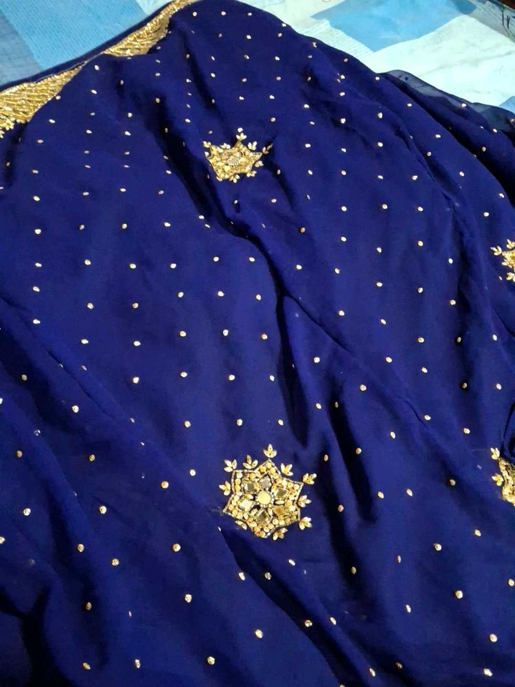 Royal Blue Embroidered Suit