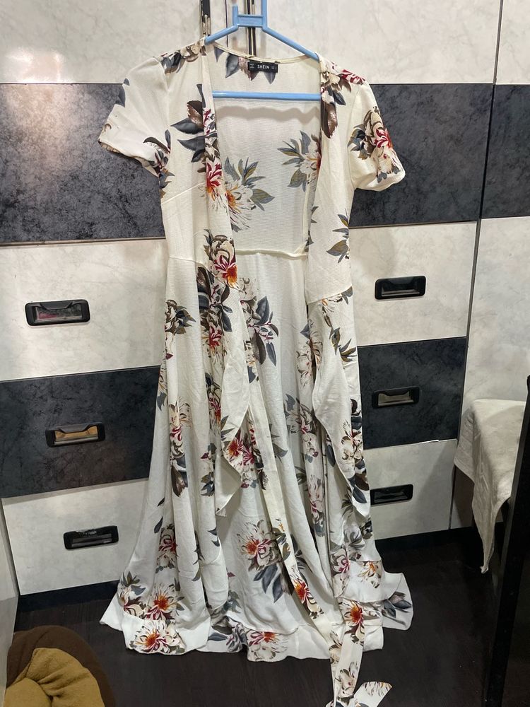Elegant Floral Wrap Dress