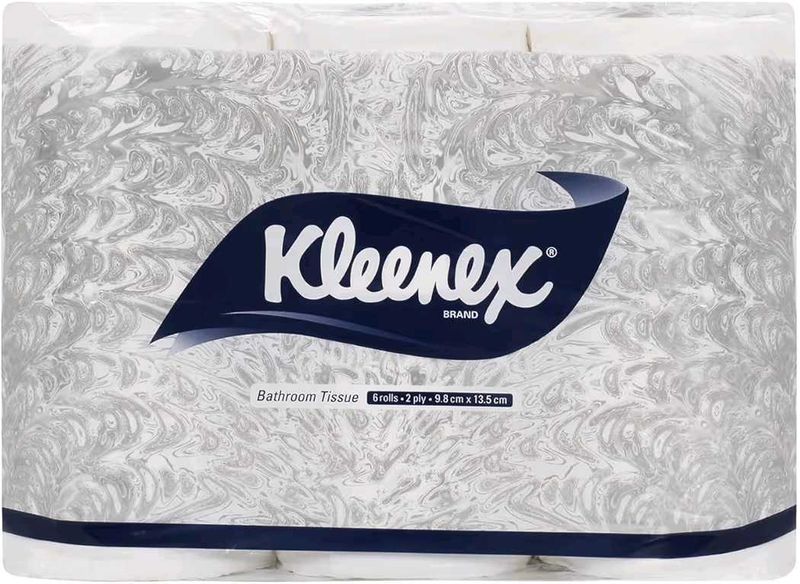 Kleenex 60047 2 ply Toilet Paper Tissue Roll, 6 Ro