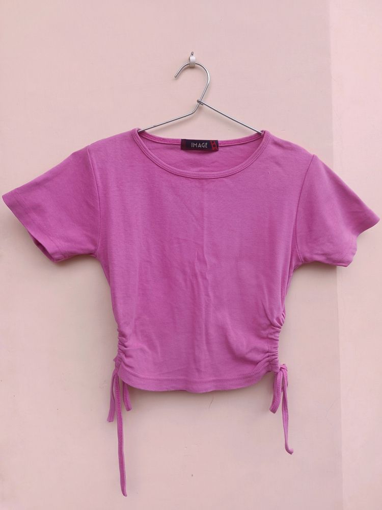 Pink korean side string top (UNUSED)