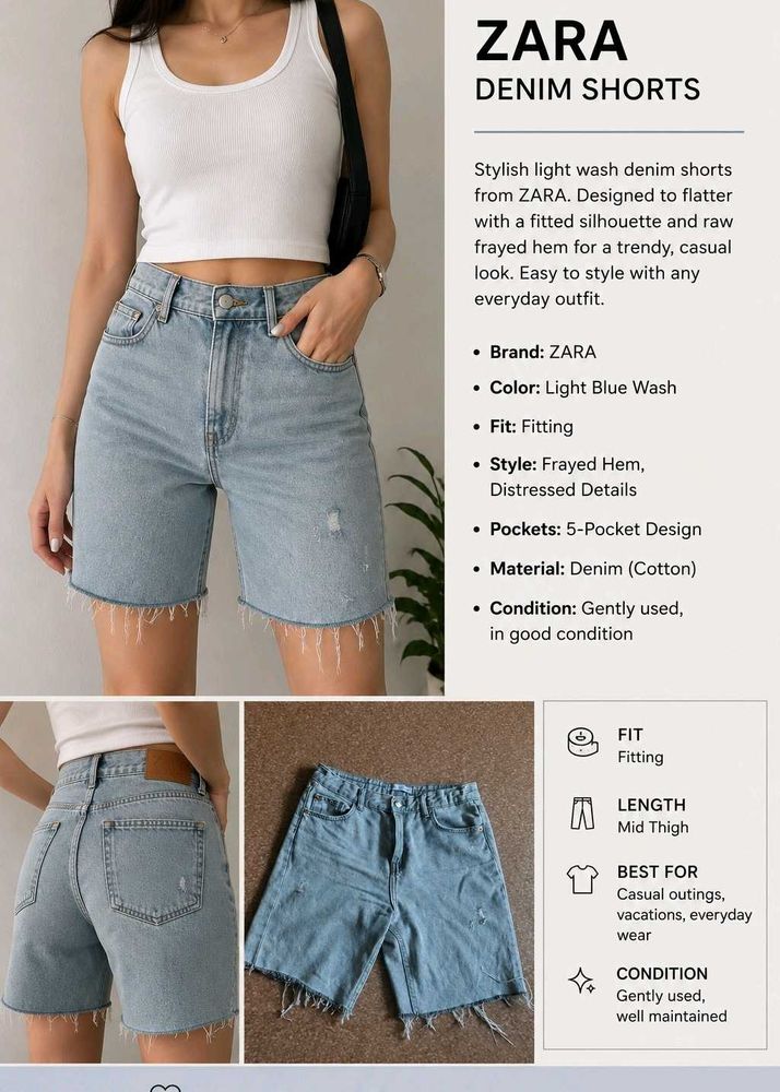 ZARA Denim Shorts