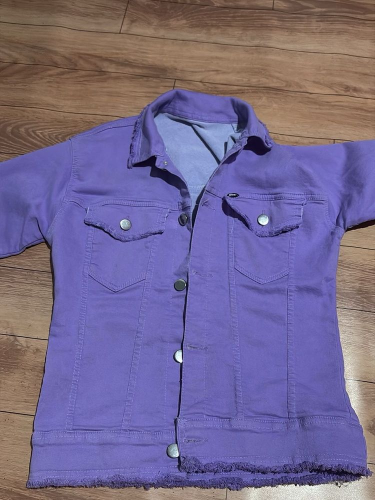 Lavender Denim Jacket