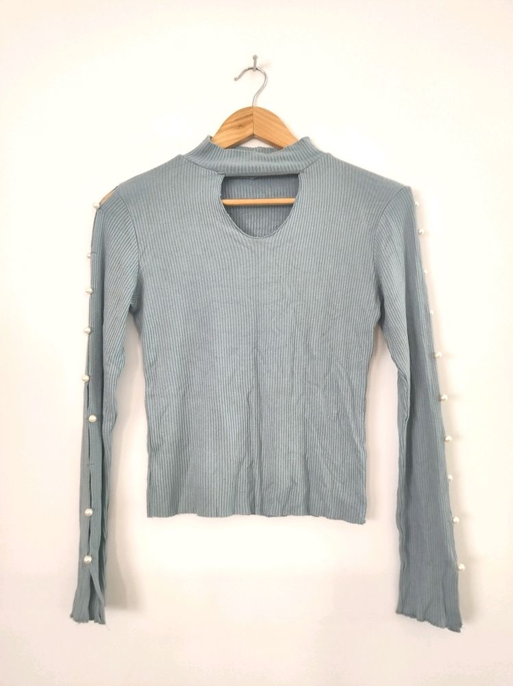 Busem Blue Fitted Top ( Women)