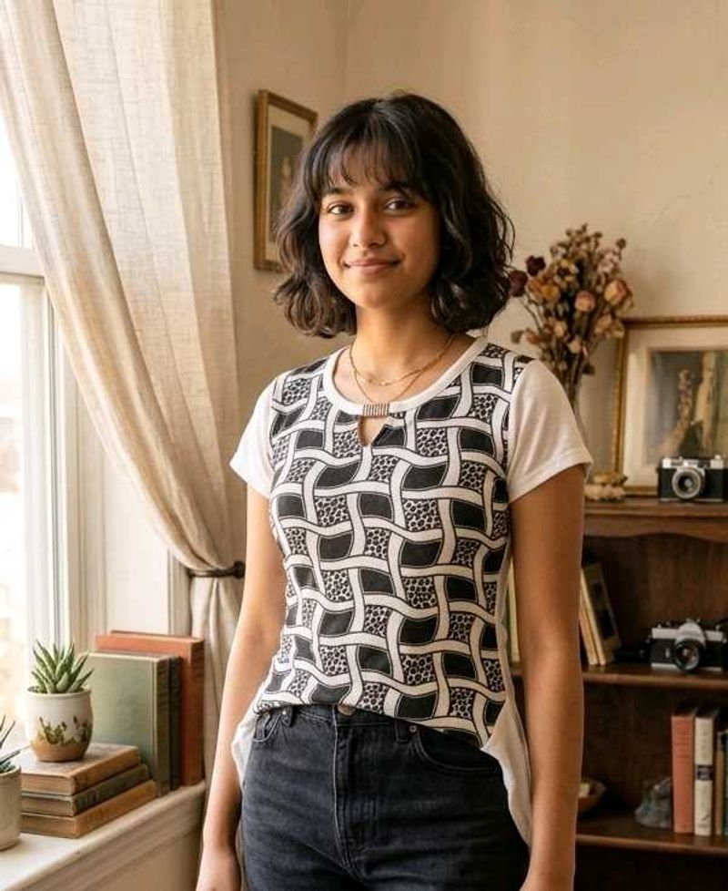 Stylish Graphic Print Top